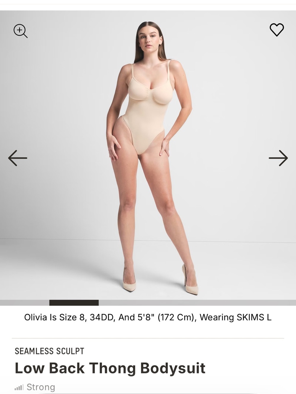SKIMS Low Back Thong Bodysuit - Sand
